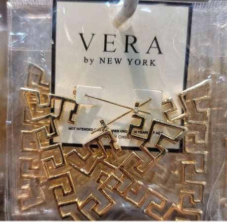 Gold Triangle Earrings