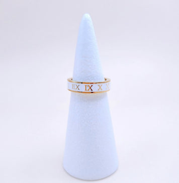 Roman Numerals Stainless Steel Ring