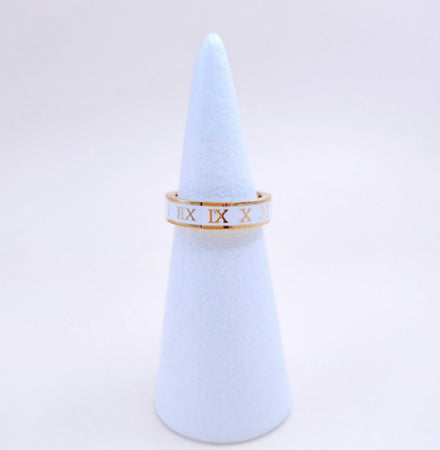 Roman Numerals Stainless Steel Ring