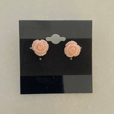 Pink Rose Studs