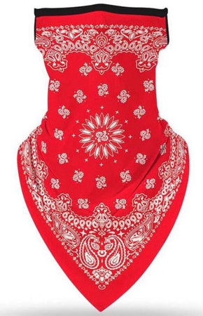 Red Bandana Face Covering