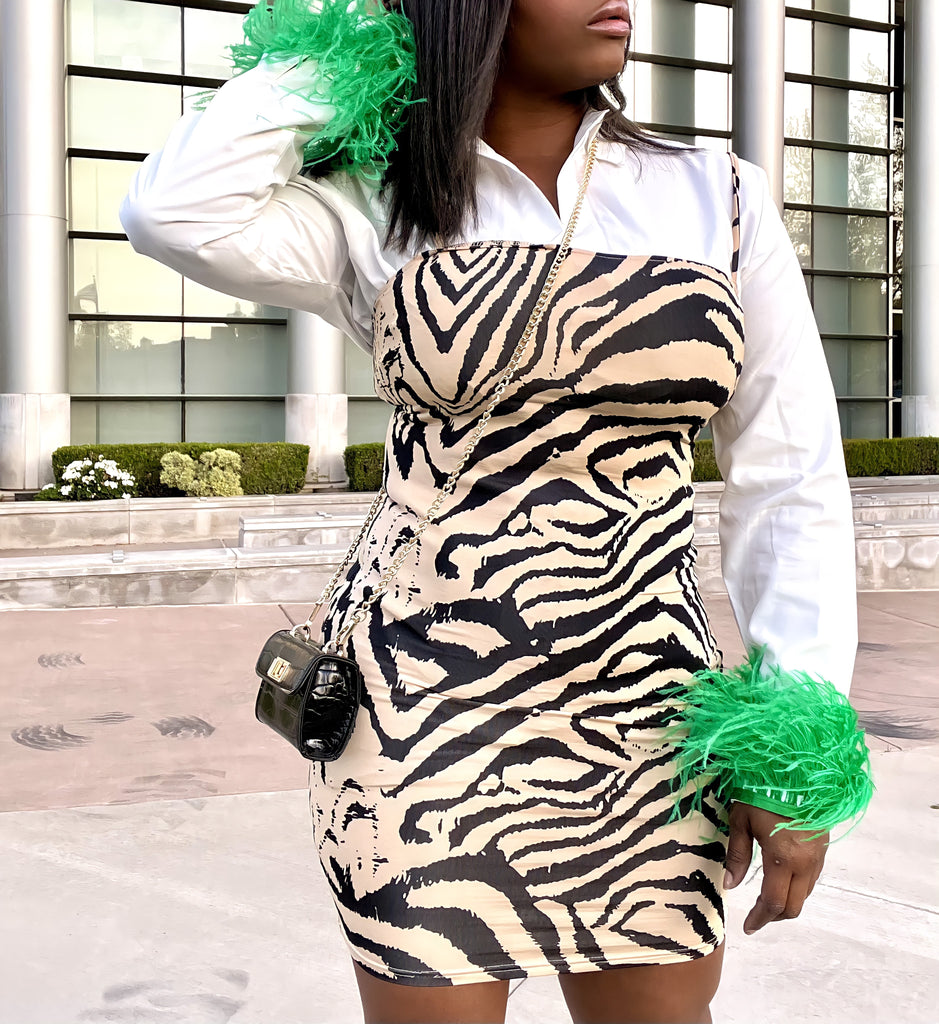 Safari Cami Zebra Print Dress